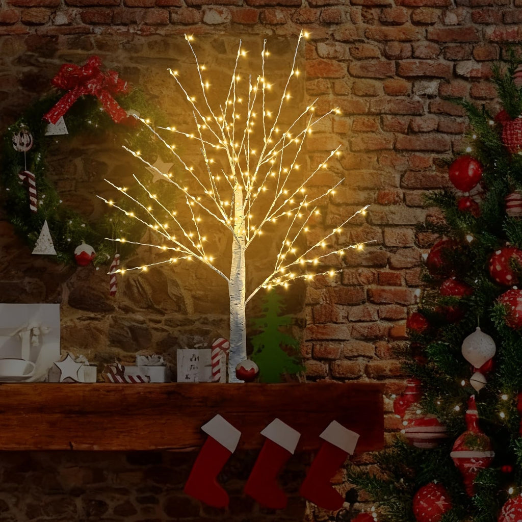 24 Inch LED Birch Tree 2 Pack V1710
