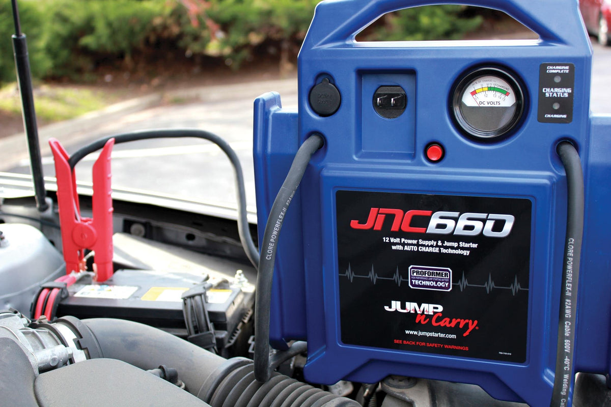 1000-Pound Air and Hydraulic Telescopic Transmission Jack and 1700 Peak Amp 12 Volt Jump Starter S886