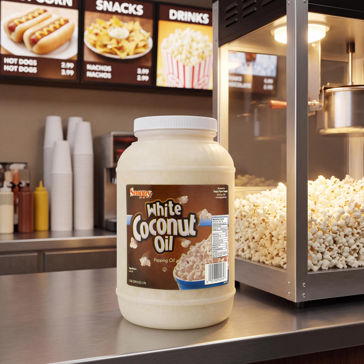 Pure White Coconut Popcorn Oil 1 Gallon X3455