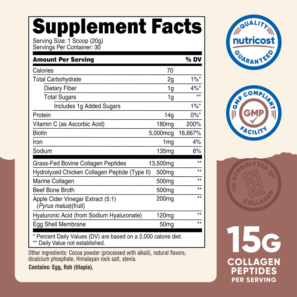 Multi Collagen Protein Powder Milk Chocolate 30 Serv J2239