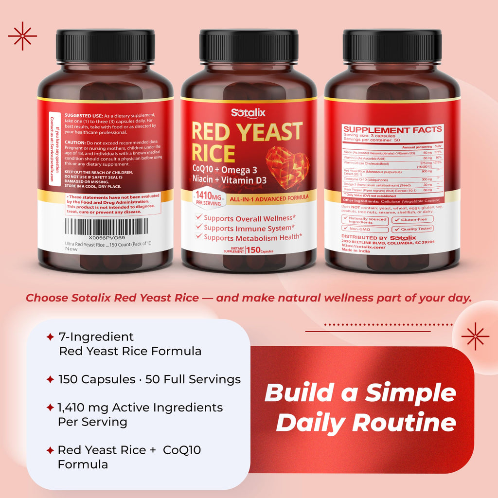 Red Yeast Rice Complex 1,410 mg 150 Capsules T932951