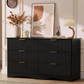 6 Drawer Fluted Wood Dresser I58084