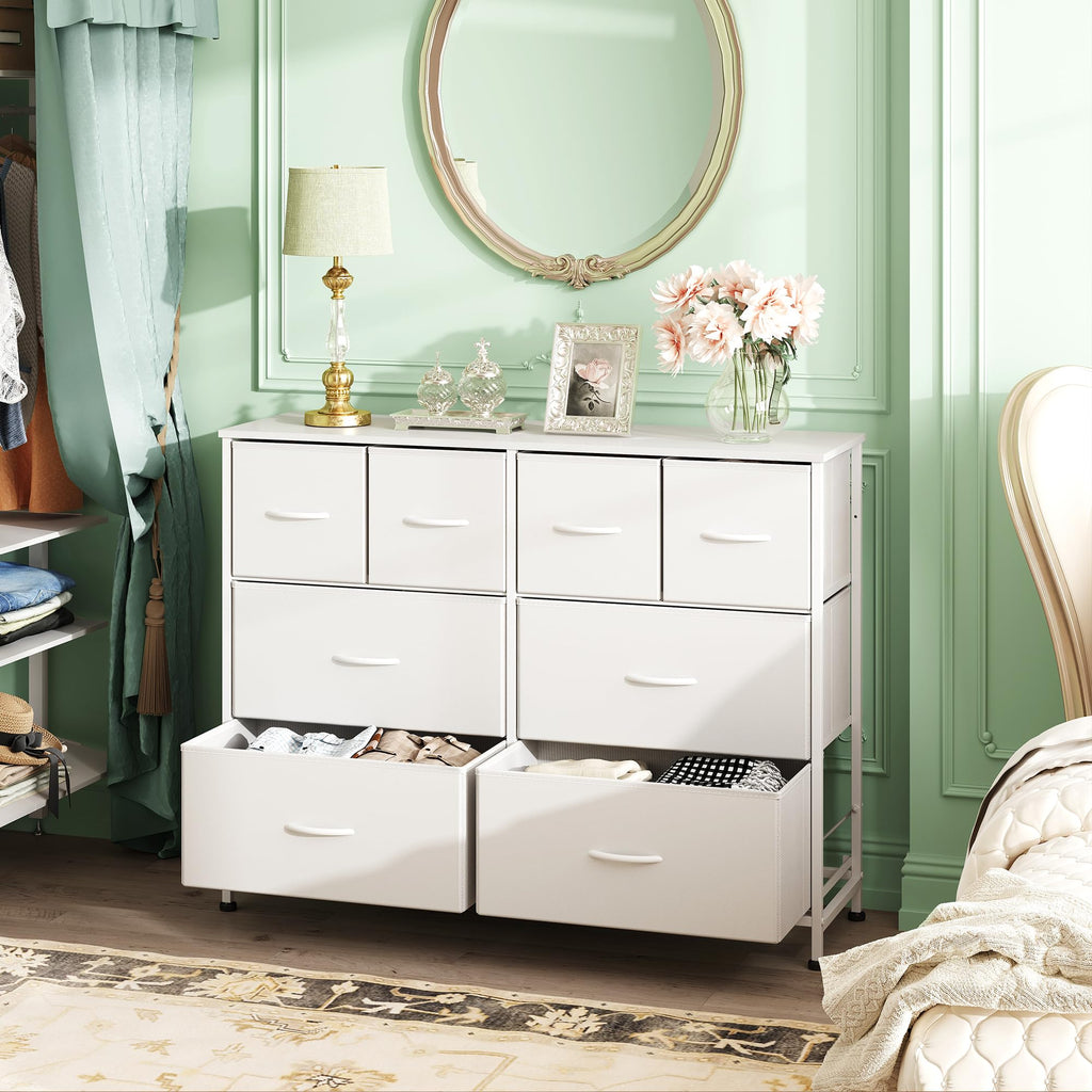 White 8 Drawer Dresser H493895