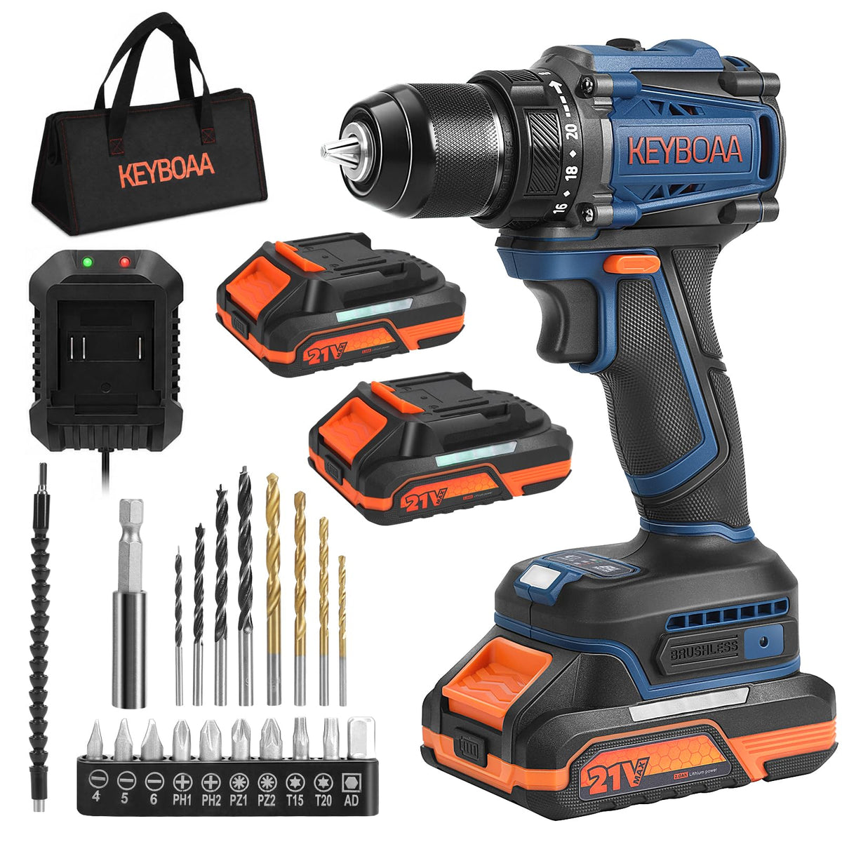 Cordless Drill Set with 2 Batteries C13613