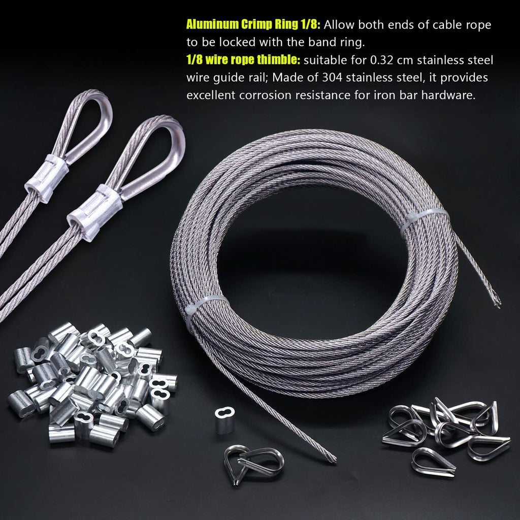 1/8" T316 Stainless Steel Cable Rope 7x7 Wire Rope V1020