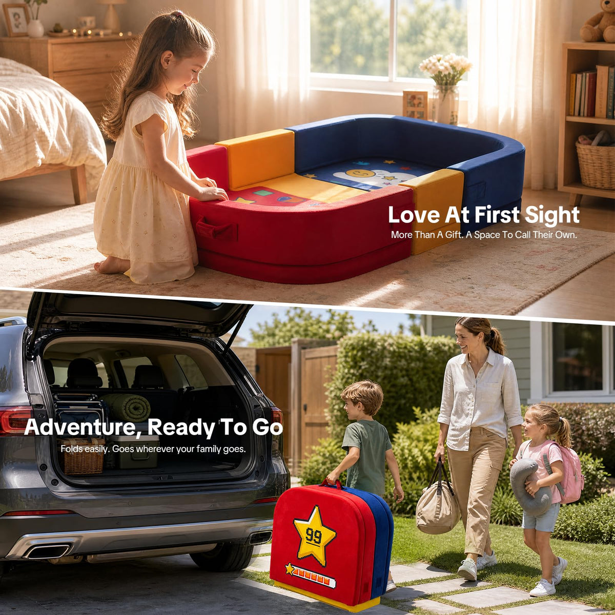 Foldable Portable Soft Foam Toddler Travel Bed M4110