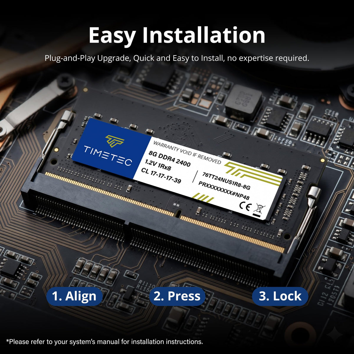 16GB Kit DDR4 2400MHz SODIMM Laptop RAM K64247