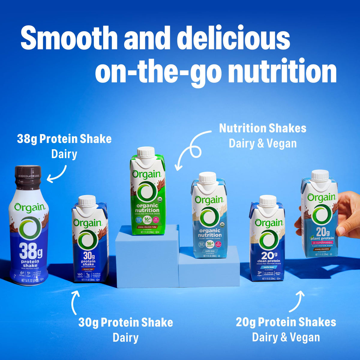Organic Vegan 16g Protein Shake, Chocolate, 11 oz, 12pk H32033