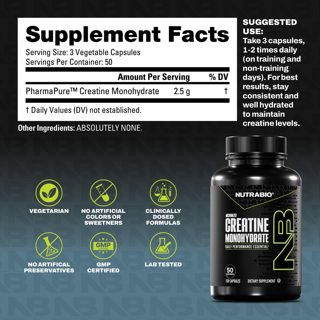 Micronized Creatine Monohydrate Capsules I564