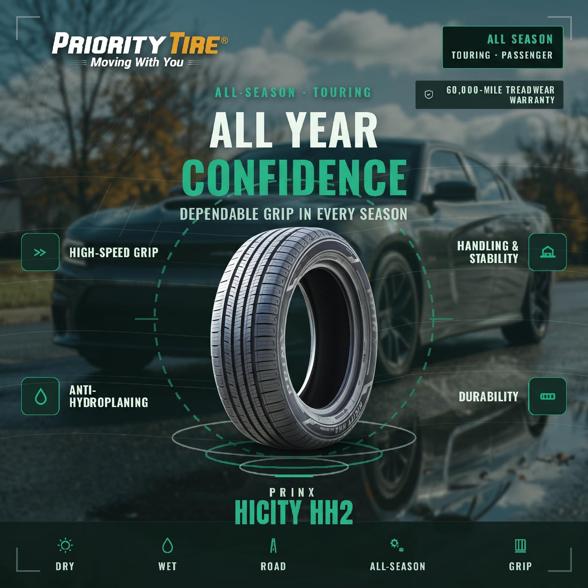 All Season 205/65R15 99H XL Passenger Tire C613349