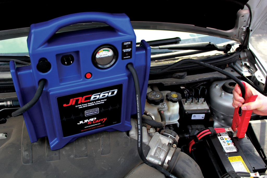 1000-Pound Air and Hydraulic Telescopic Transmission Jack and 1700 Peak Amp 12 Volt Jump Starter S886