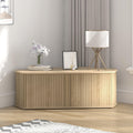 43 Inch Corner TV Stand with Sliding Tambour Door Y34245