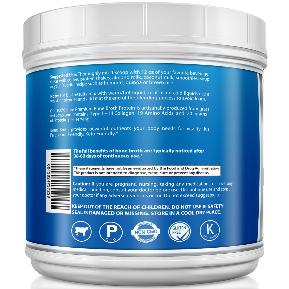 Beef Protein Powder 1.25 lb Unflavored T97267
