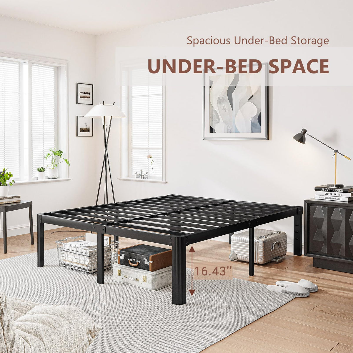 18 Inch High Platform Queen Bed Frame G61912