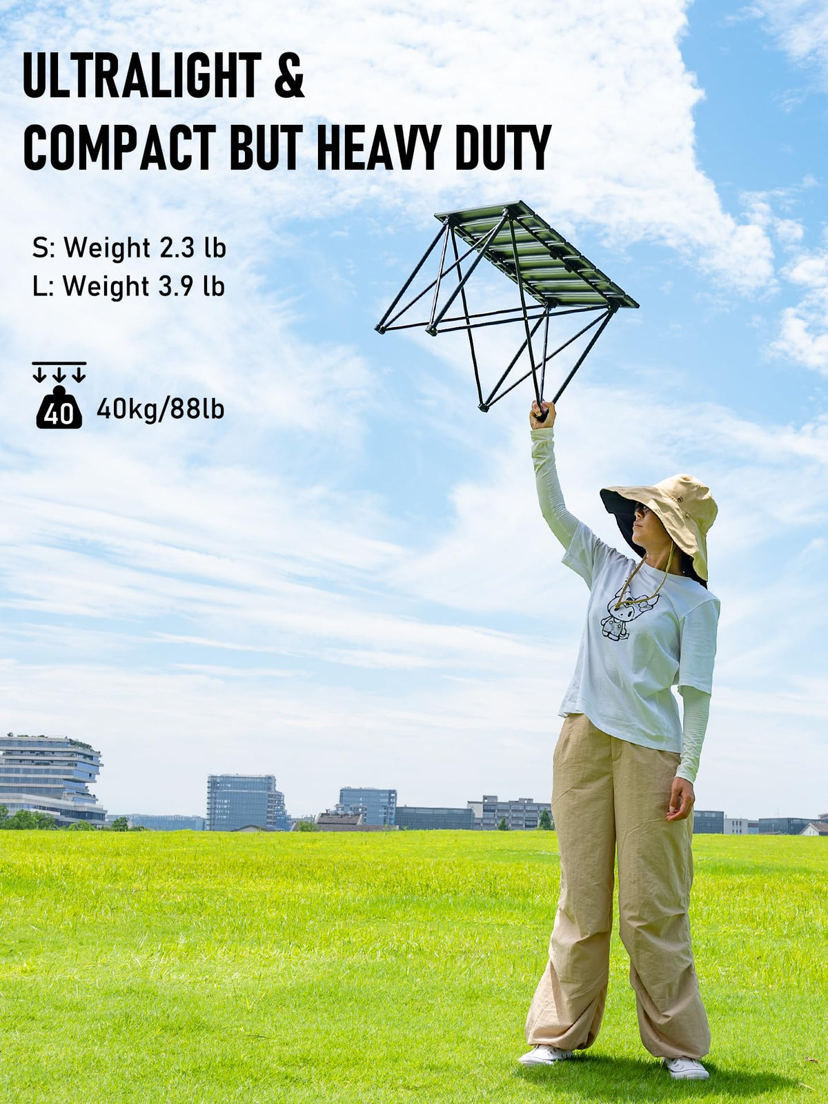 Ultralight Compact Aluminum Folding Camping Table W764
