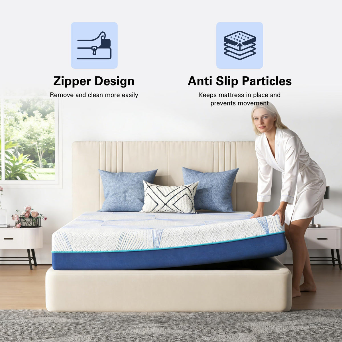 6 Inch Gel Memory Foam Twin Size Mattress Y2713