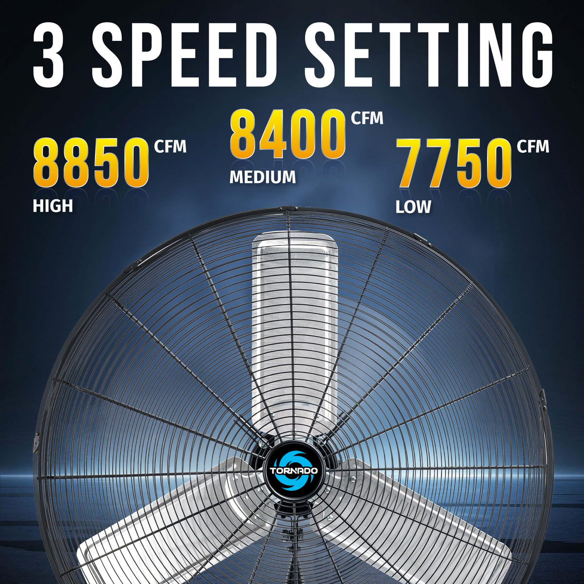 30 Inch 3 Speed High Velocity Metal Pedestal Fan X668524