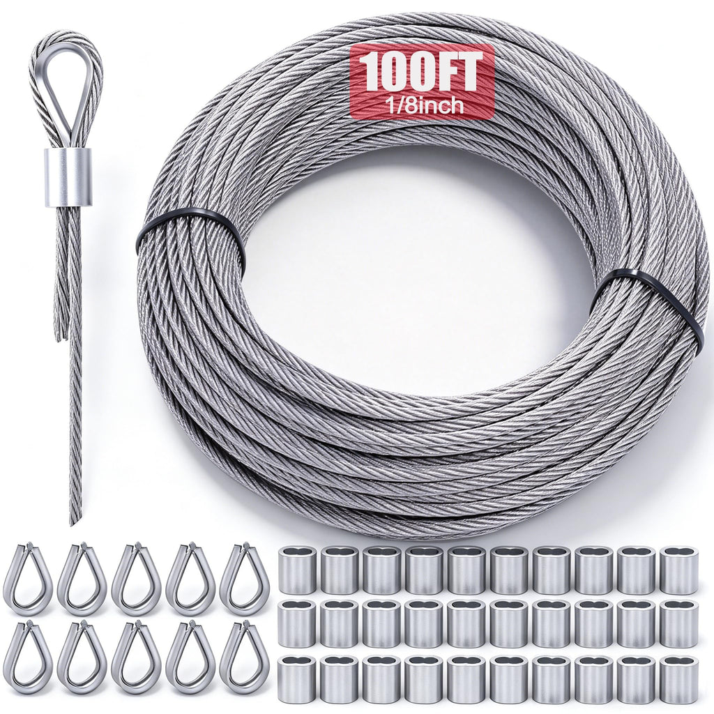 1/8" T316 Stainless Steel Cable Rope 7x7 Wire Rope V1020