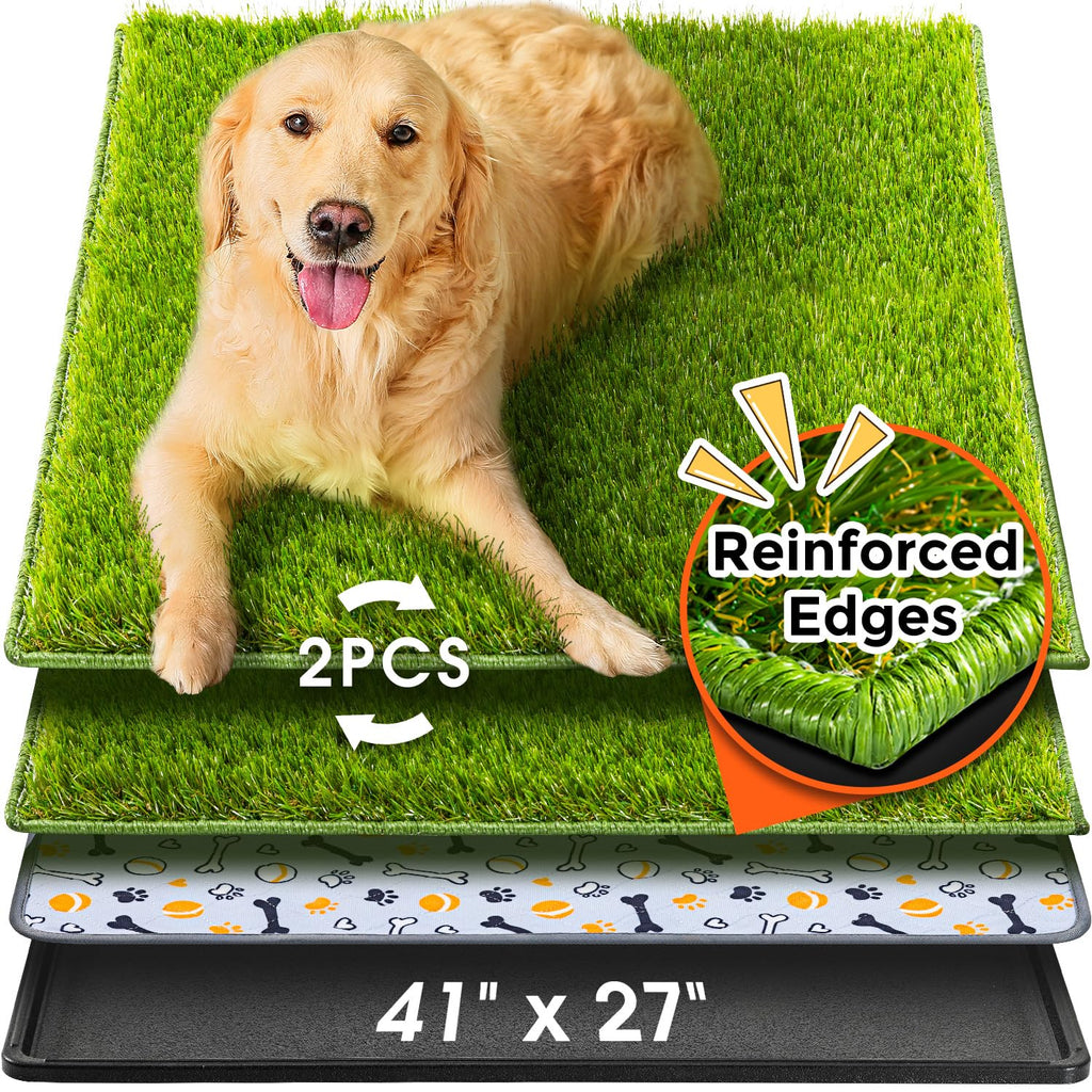 Large Artificial Turf Dog Grass Pad with Tray L393946