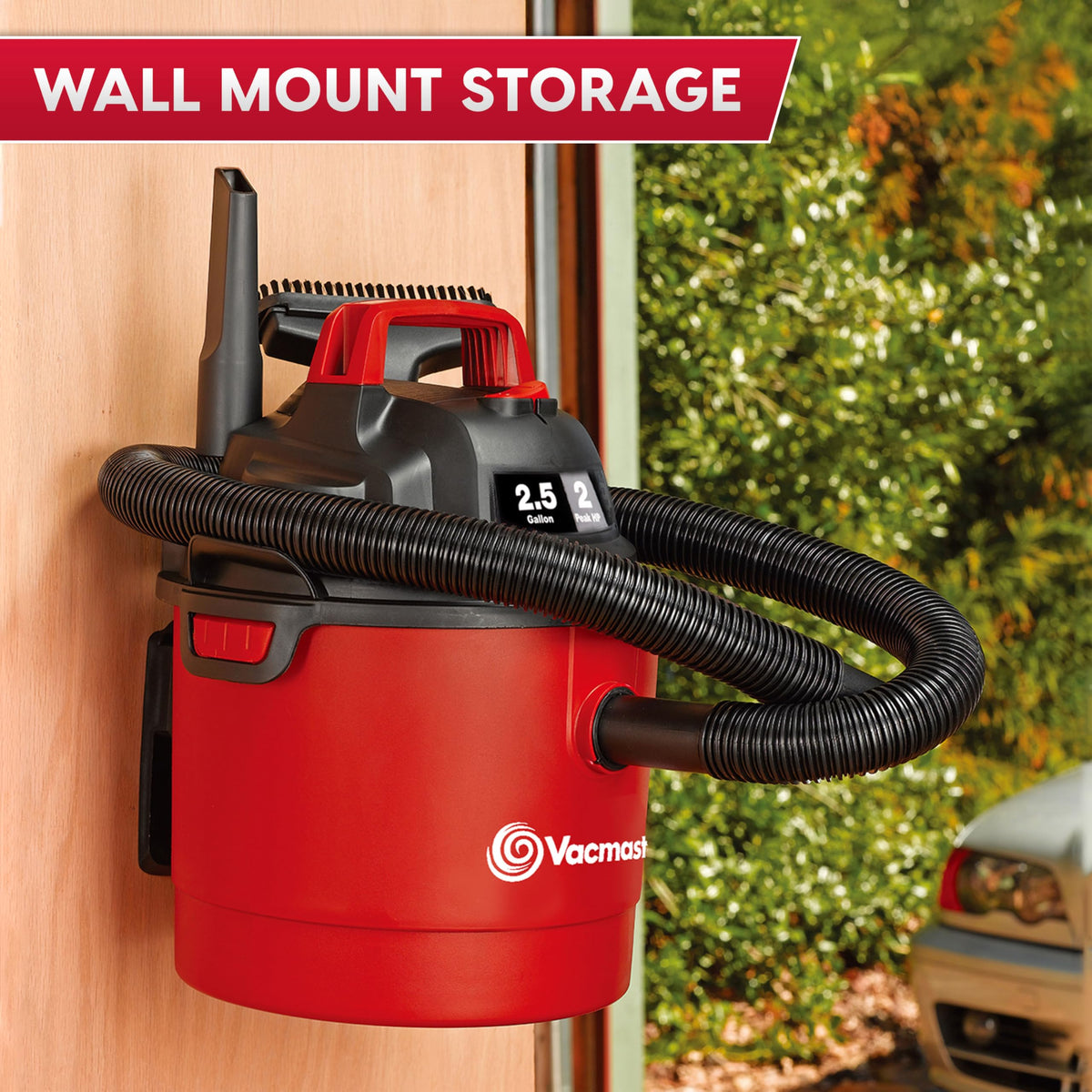 2.5-Gal Wall Mount Wet/Dry Vacuum U201
