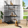 3-Tier Metal Cat Cage Indoor Enclosure O9788